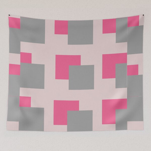 Item preview, Gray And Pink Squares pattern designed and sold by Nesro34.