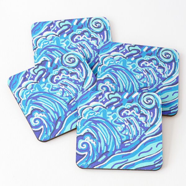Item preview, wave, vintage wave patterns, oil painting designed and sold by zzzozzo.