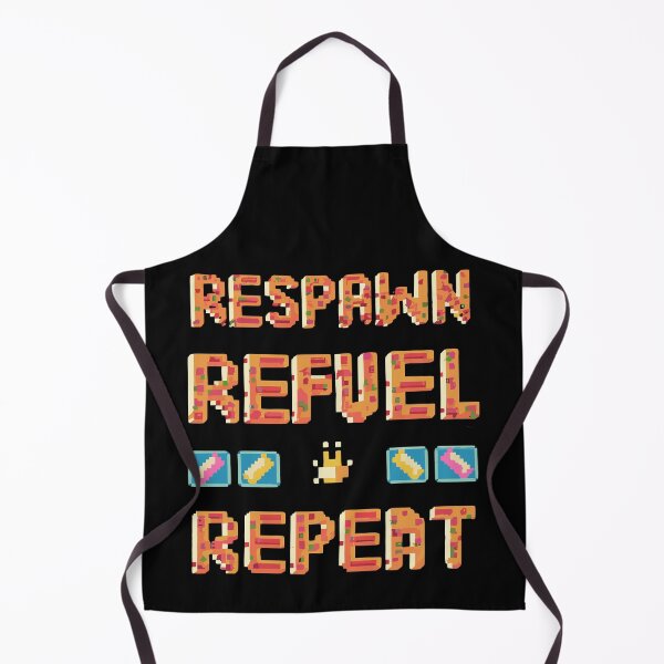 Item preview, RESPAWN, REFUEL, REPEAT in pixel emoji style designed and sold by XYDstore.