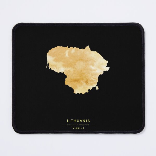 Item preview, Lithuania map in gold color designed and sold by Jerhus.