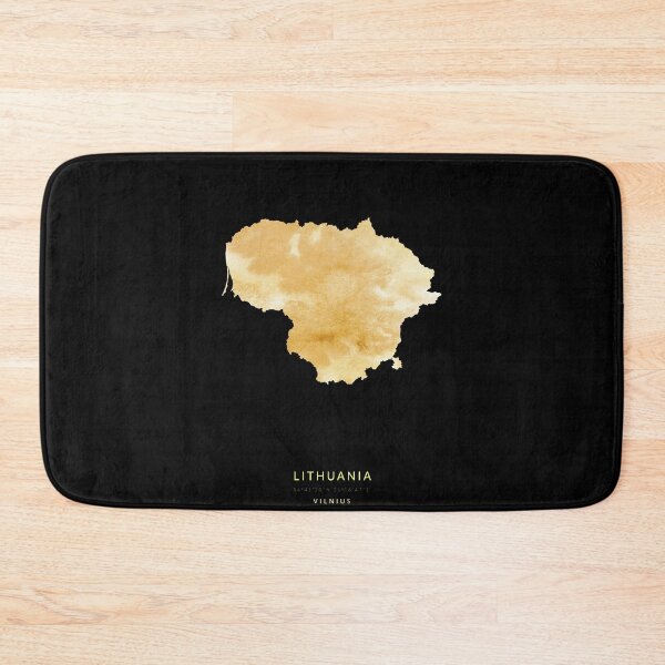 Item preview, Lithuania map in gold color designed and sold by Jerhus.