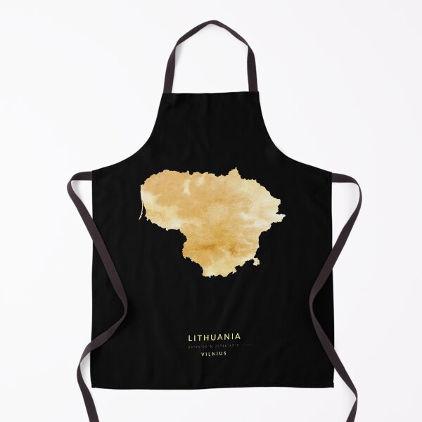 Item preview, Lithuania map in gold color designed and sold by Jerhus.