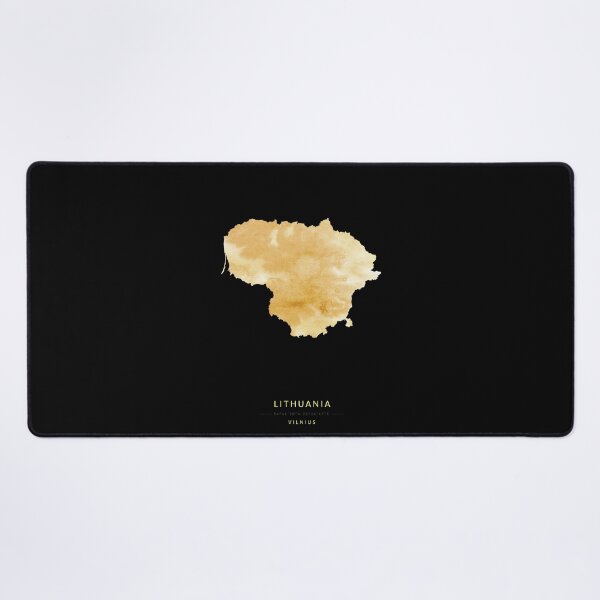 Item preview, Lithuania map in gold color designed and sold by Jerhus.