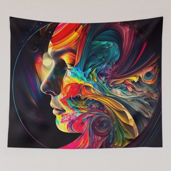 Item preview, Dreamweaver's Voyage: Abstract Fusion of Slumber and Flowing Fantasies designed and sold by iQuorra.