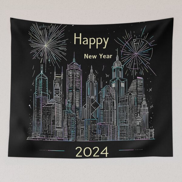 Item preview, Happy New Year 2024 Celebration Holiday designed and sold by emaga.