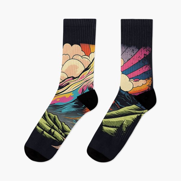 Item preview, Psychodelic mountain landscape designed and sold by randrdesign.