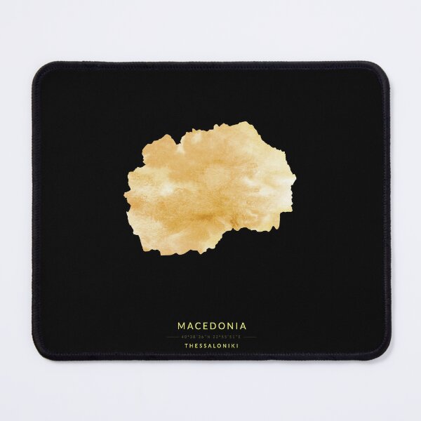 Item preview, Macedonia map in gold color designed and sold by Jerhus.