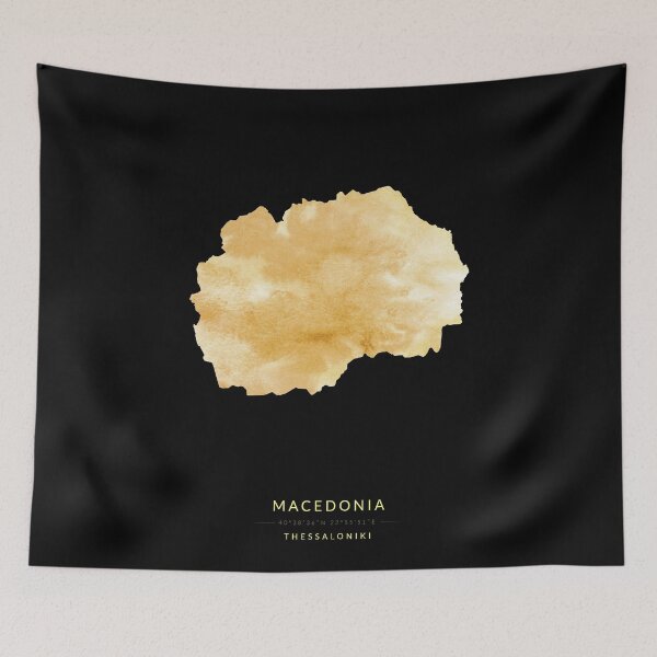 Item preview, Macedonia map in gold color designed and sold by Jerhus.