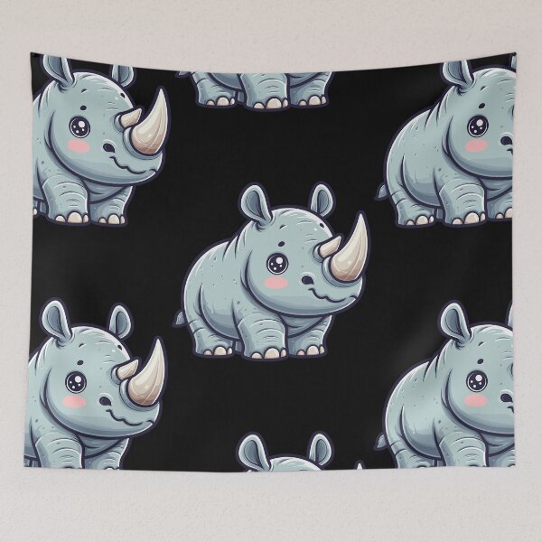 Item preview, Playful Rhino Cartoon designed and sold by ArtfulWeave.