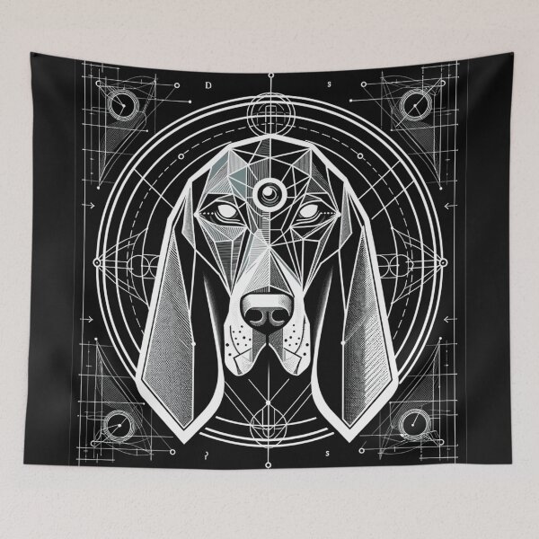 Item preview, Clarvoyent Hound Blueprint designed and sold by bluepawprint.
