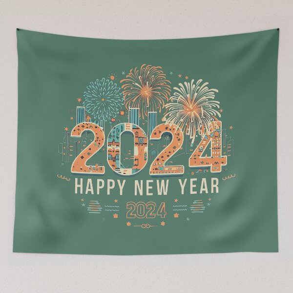 Item preview, Happy New Year 2024 Celebration Holiday designed and sold by emaga.