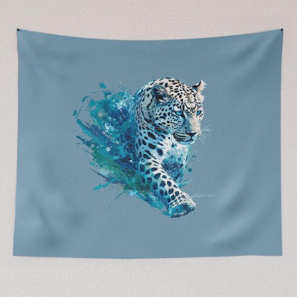 Item preview, Cerulean Snow Leopard  designed and sold by CleverboyDsgns.