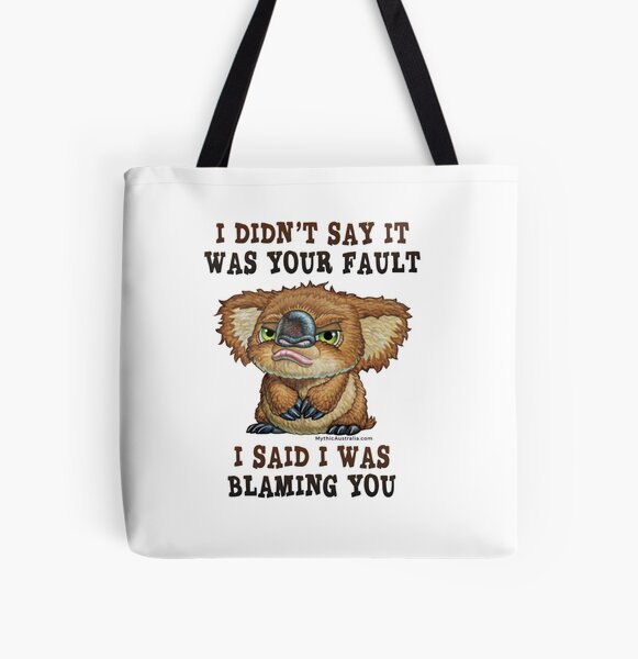 Drop Bear YOUR Fault All Over Print Tote Bag