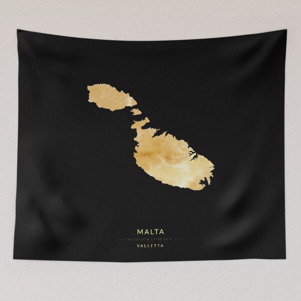 Item preview, Malta map in gold color designed and sold by Jerhus.