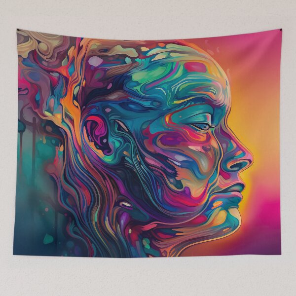 Item preview, Dreamscape Symphony: Abstract Fusion of Sleep and Flowing Vision designed and sold by iQuorra.