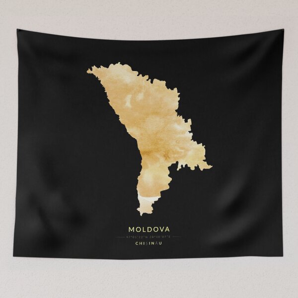Item preview, Moldova map in gold color designed and sold by Jerhus.