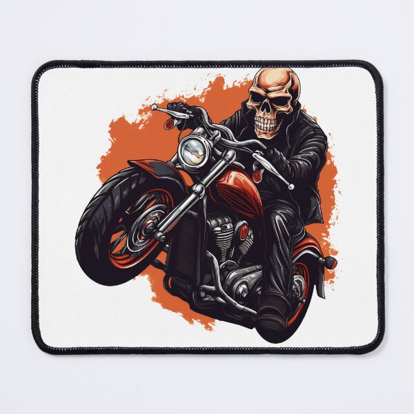 Item preview, skull riding a motorcycle designed and sold by javierparra.