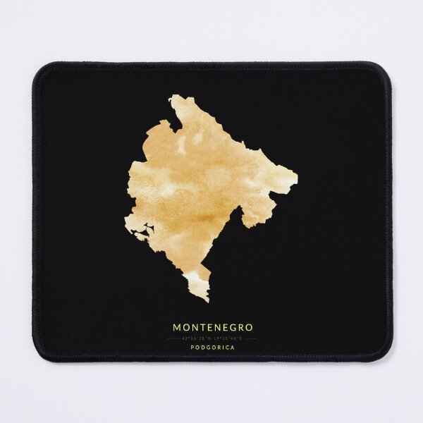 Item preview, Montenegro map in gold color designed and sold by Jerhus.