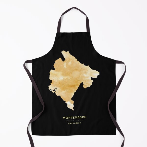 Item preview, Montenegro map in gold color designed and sold by Jerhus.