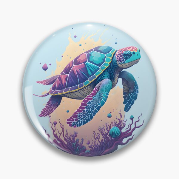 Artikelvorschau, Unterwasserreise: Eine Schildkröte zwischen Farben und Korallen entworfen und verkauft von danialvaradove.