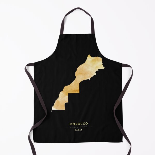 Item preview, Map of Morocco in gold color designed and sold by Jerhus.