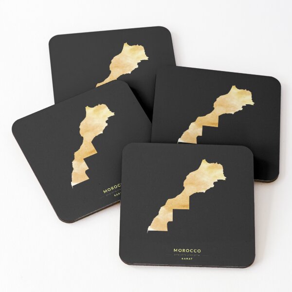 Item preview, Map of Morocco in gold color designed and sold by Jerhus.