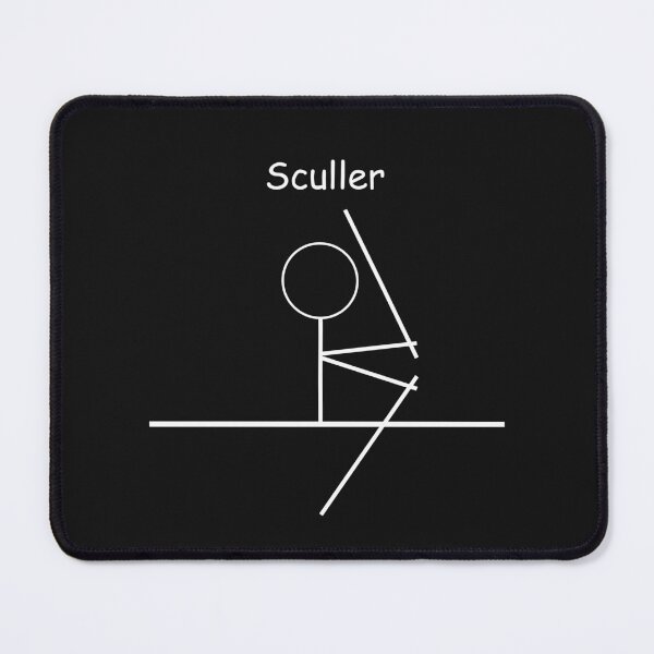 Item preview, Sculler Stick Figure Skiff Rowing Graphic Design designed and sold by CoolUniqueNovel.