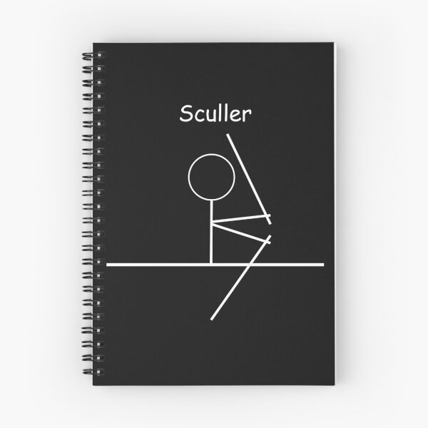 Item preview, Sculler Stick Figure Skiff Rowing Graphic Design designed and sold by CoolUniqueNovel.