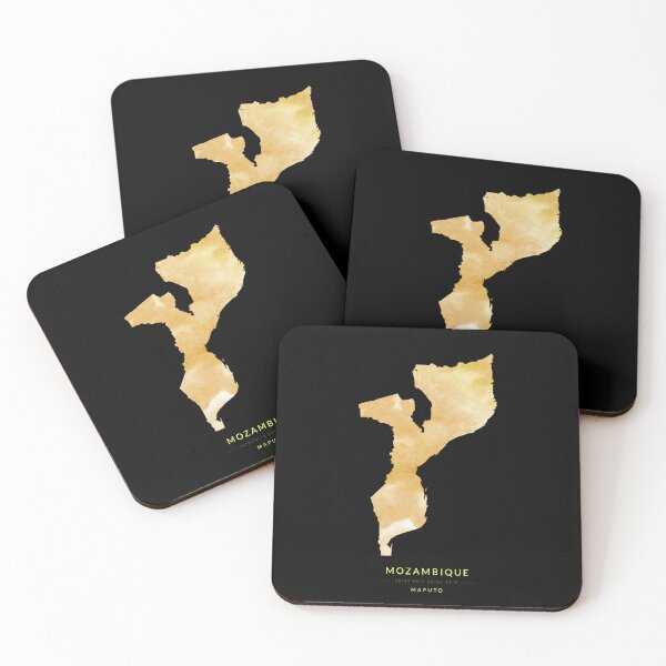 Item preview, Map of Mozambique in gold color designed and sold by Jerhus.