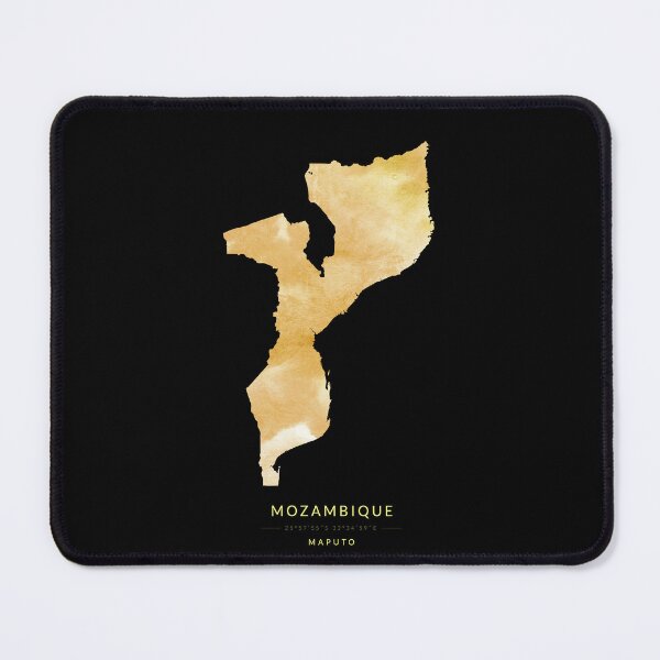 Item preview, Map of Mozambique in gold color designed and sold by Jerhus.
