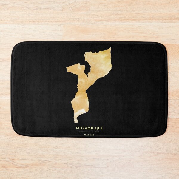 Item preview, Map of Mozambique in gold color designed and sold by Jerhus.