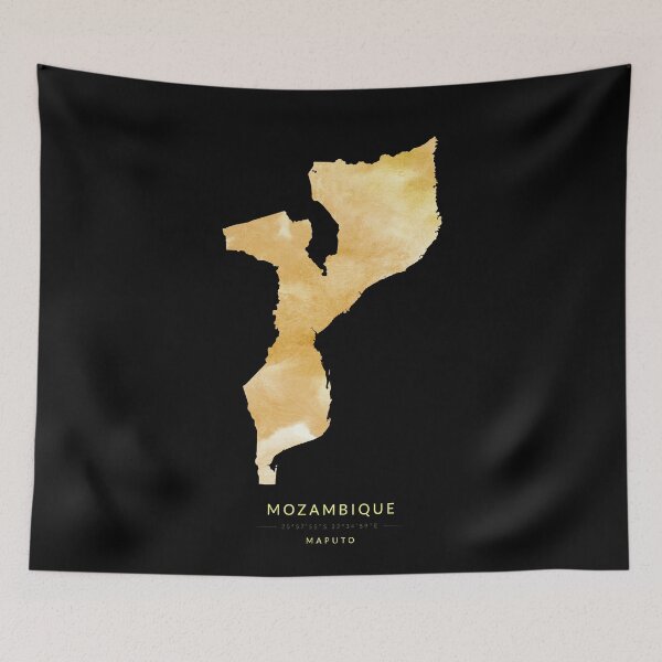 Item preview, Map of Mozambique in gold color designed and sold by Jerhus.