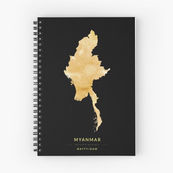 Item preview, Myanmar map in gold color designed and sold by Jerhus.