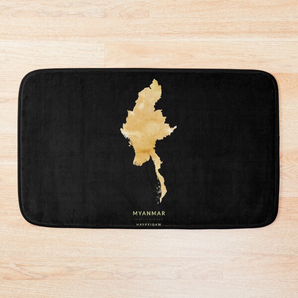 Item preview, Myanmar map in gold color designed and sold by Jerhus.