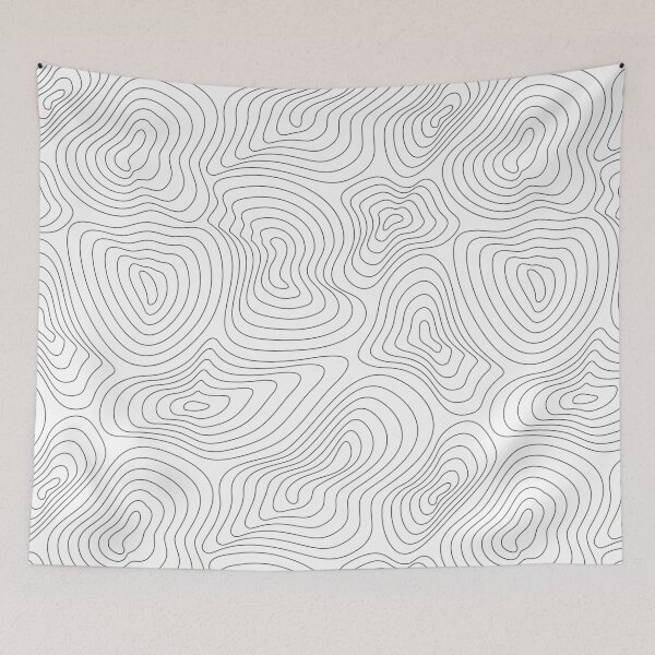 Item preview, Graphic distorted white modern minimalist pattern designed and sold by InteriorRefine.