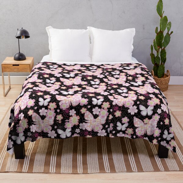 Item preview, Cobweb butterfly blossom cherry tree designed and sold by ThePurplePrints.