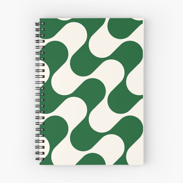 Aperçu de l'œuvre Motif ondulé géométrique vert et blanc créée et vendue par InteriorRefine.