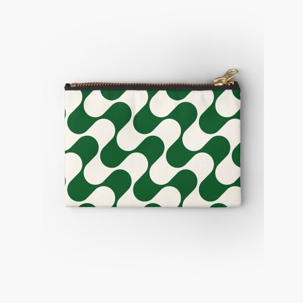 Item preview, Patrón ondulado geométrico verde y blanco designed and sold by InteriorRefine.