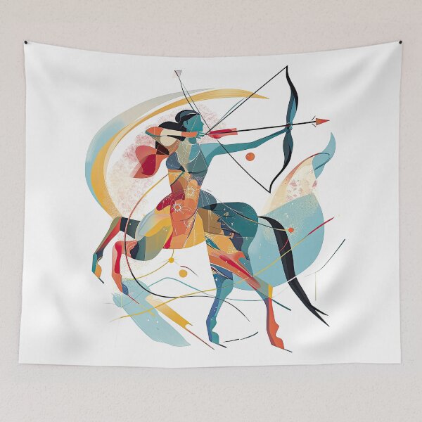Item preview, Sagittarius Spectrum: Zodiac Archer in Abstraction designed and sold by Sventek.
