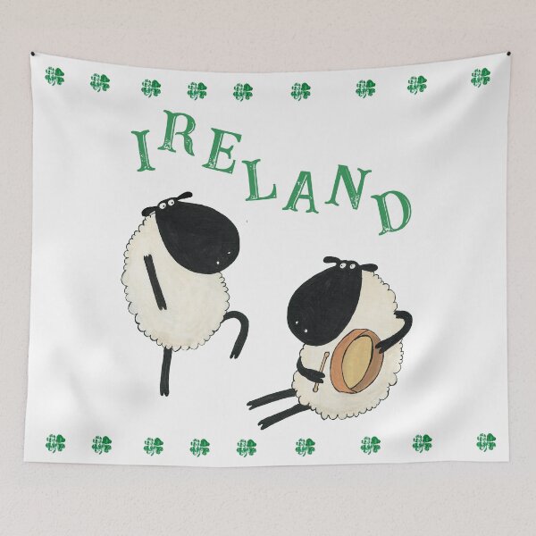 Item preview, Ireland, Sheep Dancing And Playing The Bodhrán By Irish Artist Carla Daly designed and sold by Carla Daly.