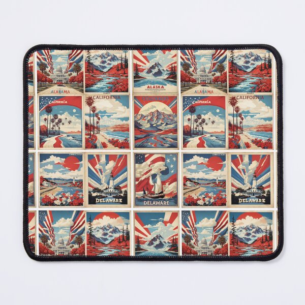 Item preview, USA Vintage Tourism Posters Sticker Pack designed and sold by TravelersGems.