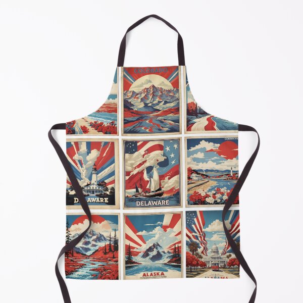 Artikelvorschau, USA Vintage Tourismus Poster Sticker Pack entworfen und verkauft von TravelersGems.