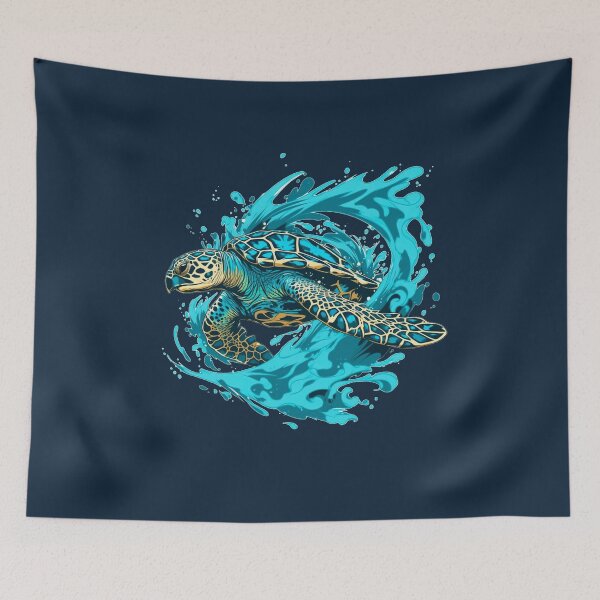 Item preview, Swirling Sea Turtle designed and sold by CleverboyDsgns.