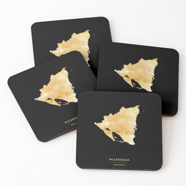 Item preview, Nicaragua map in gold color designed and sold by Jerhus.