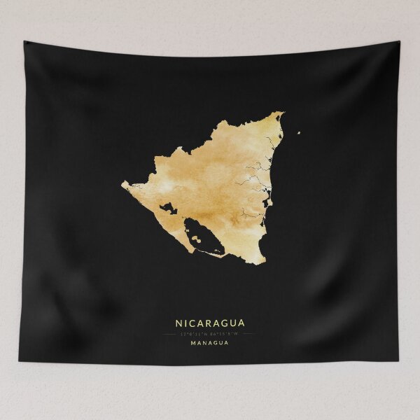 Item preview, Nicaragua map in gold color designed and sold by Jerhus.