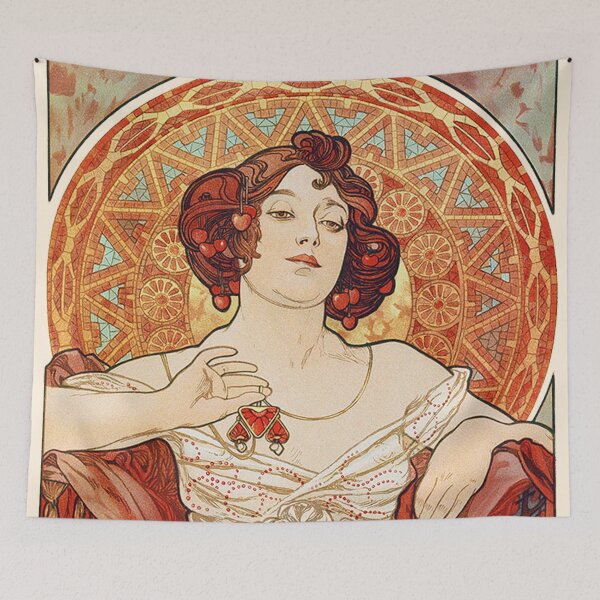 Item preview, The Precious Stones - Ruby (Le Rubis), by Alphonse Mucha. HIGH DEFINITION designed and sold by MINDTHECHERRY.