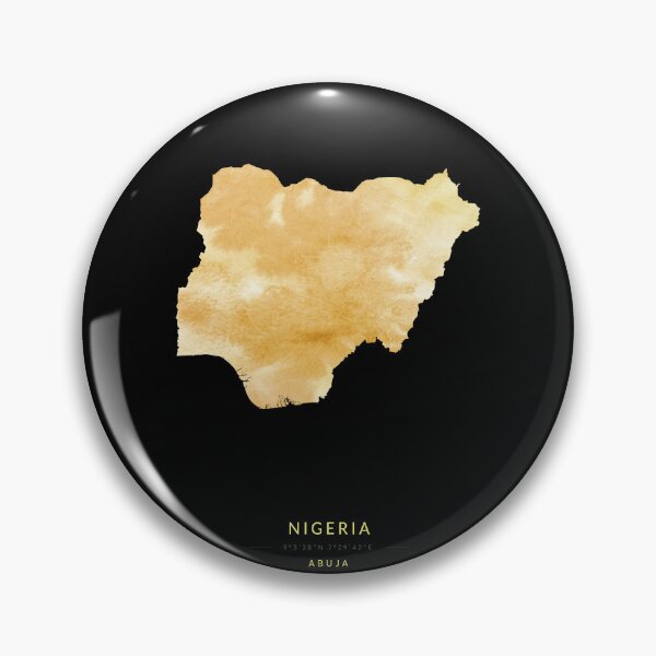Item preview, Nigeria map in gold color designed and sold by Jerhus.
