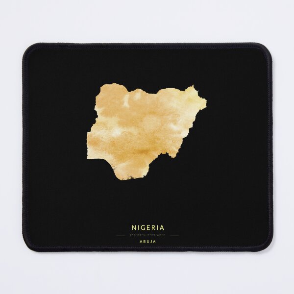 Item preview, Nigeria map in gold color designed and sold by Jerhus.
