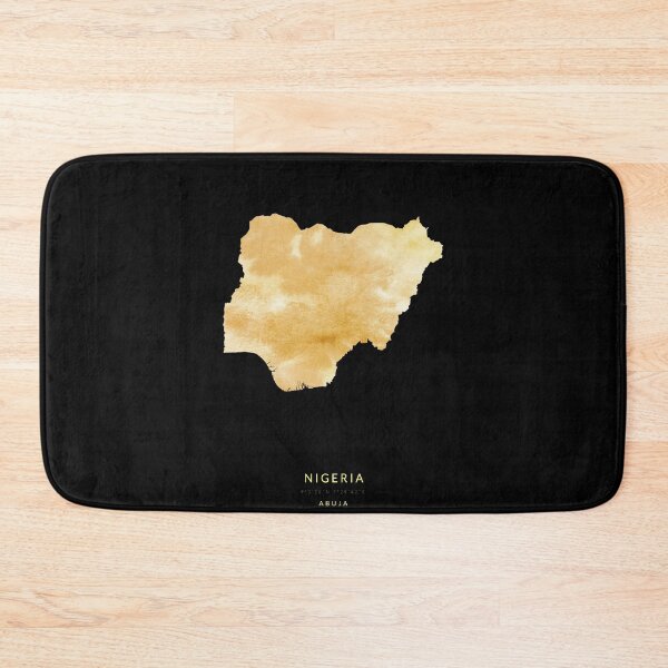 Item preview, Nigeria map in gold color designed and sold by Jerhus.