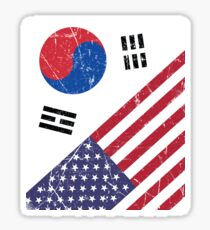 South Korea Flag Korean American Apparel Sticker